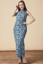Popwings Women Casual Grey Floral Printed Sheath Dress