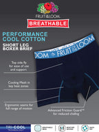 Fruit of the Loom Men's Trunks, Short Leg Boxer Briefs, Performance Cooling-Colors May Vary, X-Large
