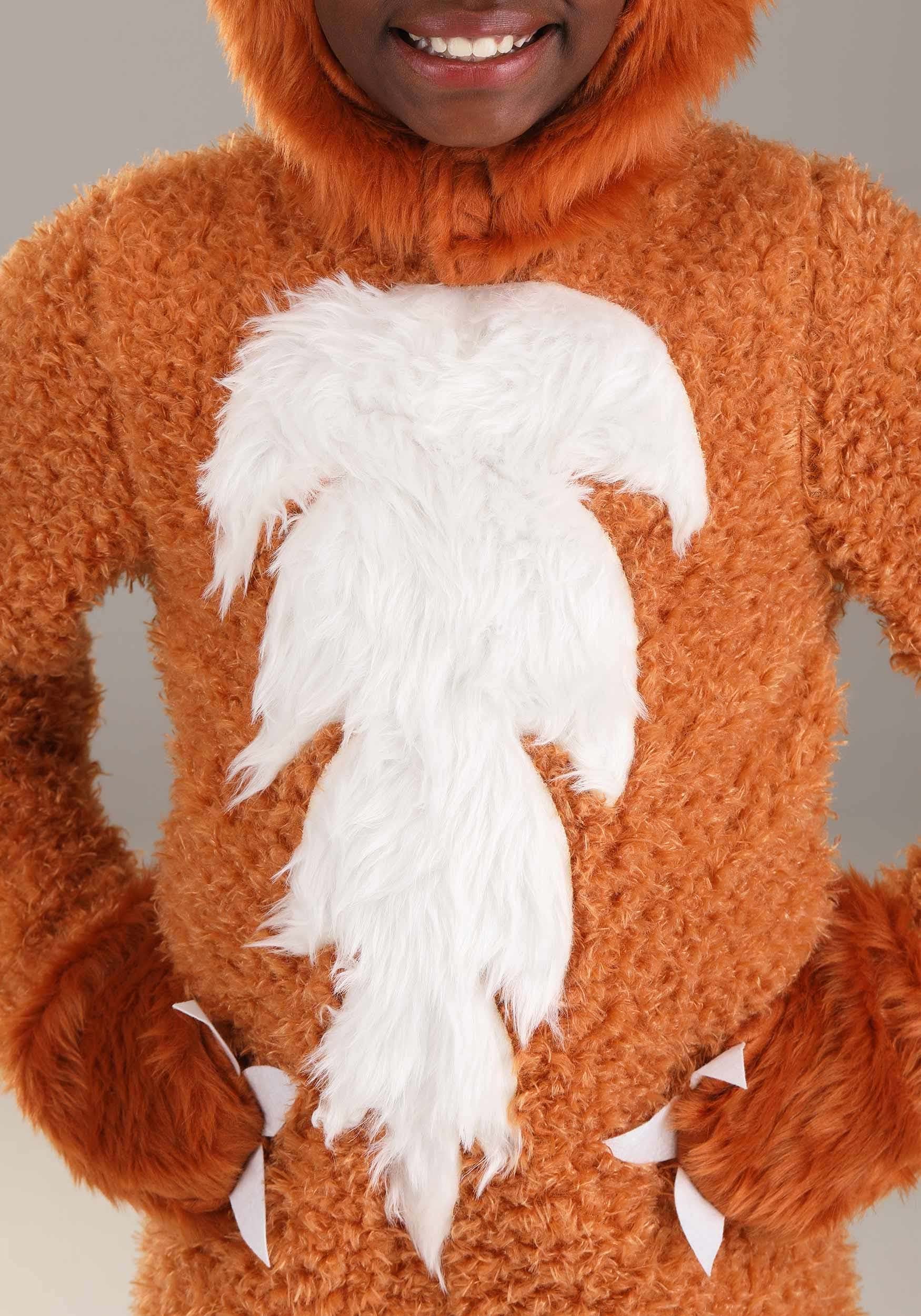 Fun Costumes Adorable Child Fox Halloween Costume | Soft Shearling Faux Fur Jumpsuit for Play Pretend Orange