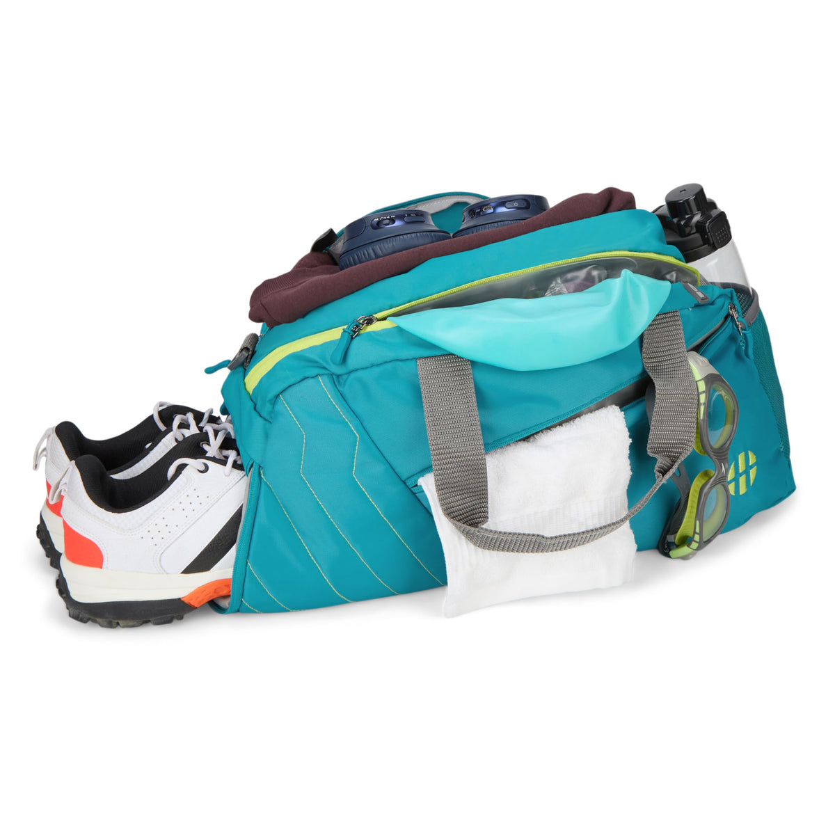 Amphy Gym & Swim Duffel Bag | 35L | Lightweight & Spacious | 420D + Specialized Dobby PuCoated Polyester | Shoe Compartment & W 50-24-23