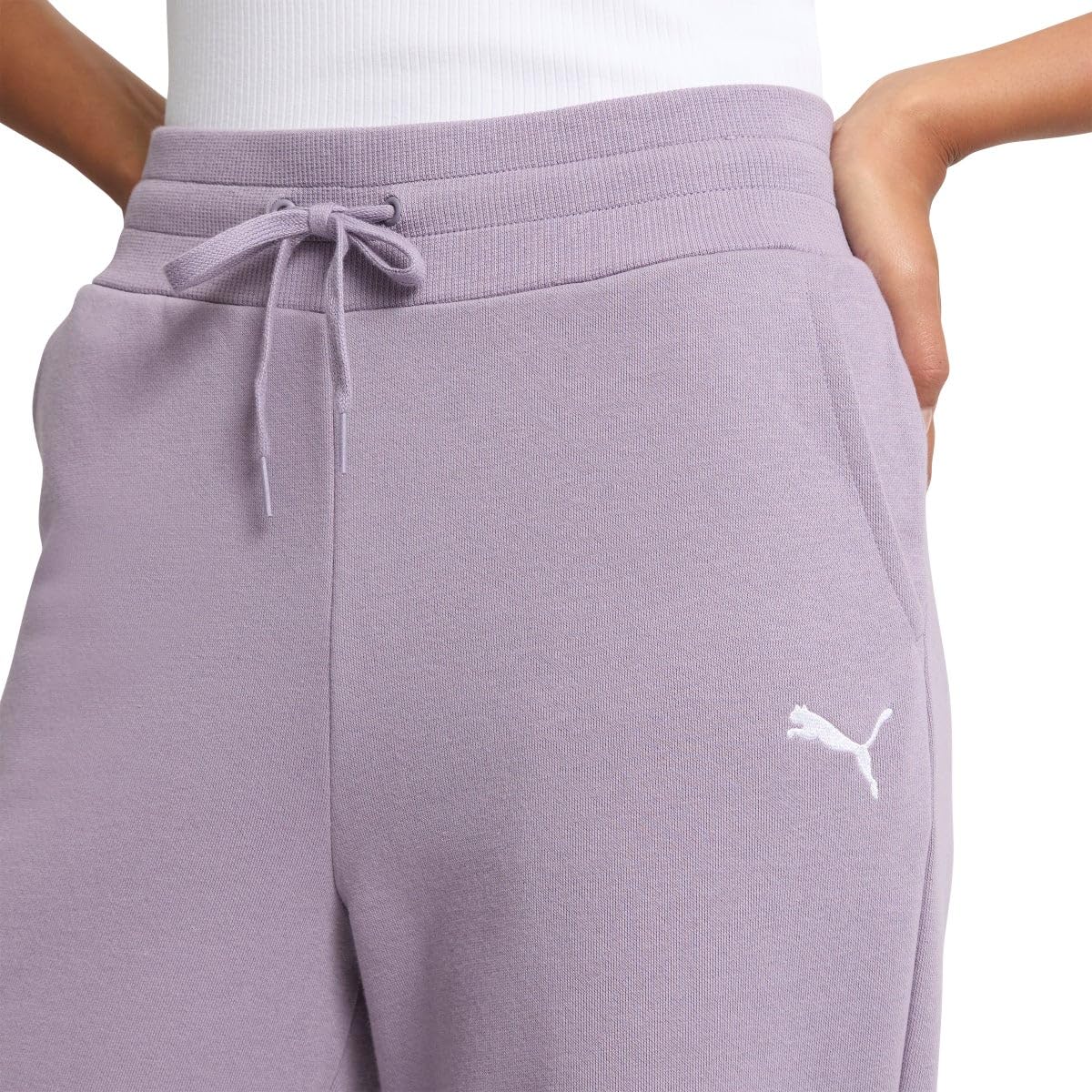 PUMA Women's Fleece Sweat Pants for Women's Straight Legs Winter Sweatpants (Purple, XL)