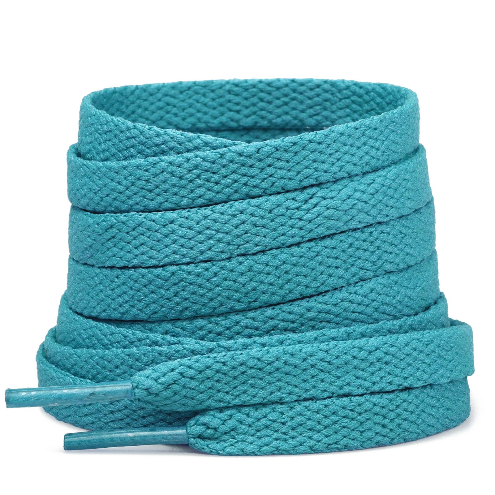 Stepace [2 Pairs Flat Shoe Laces for Sneakers 5/16 Width 30-72 Length 26 Color Shoelaces Peacock Blue 60(152 cm)