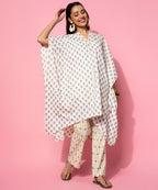 Libas WomenS Cotton Printed Co-Ords (35521_Cream