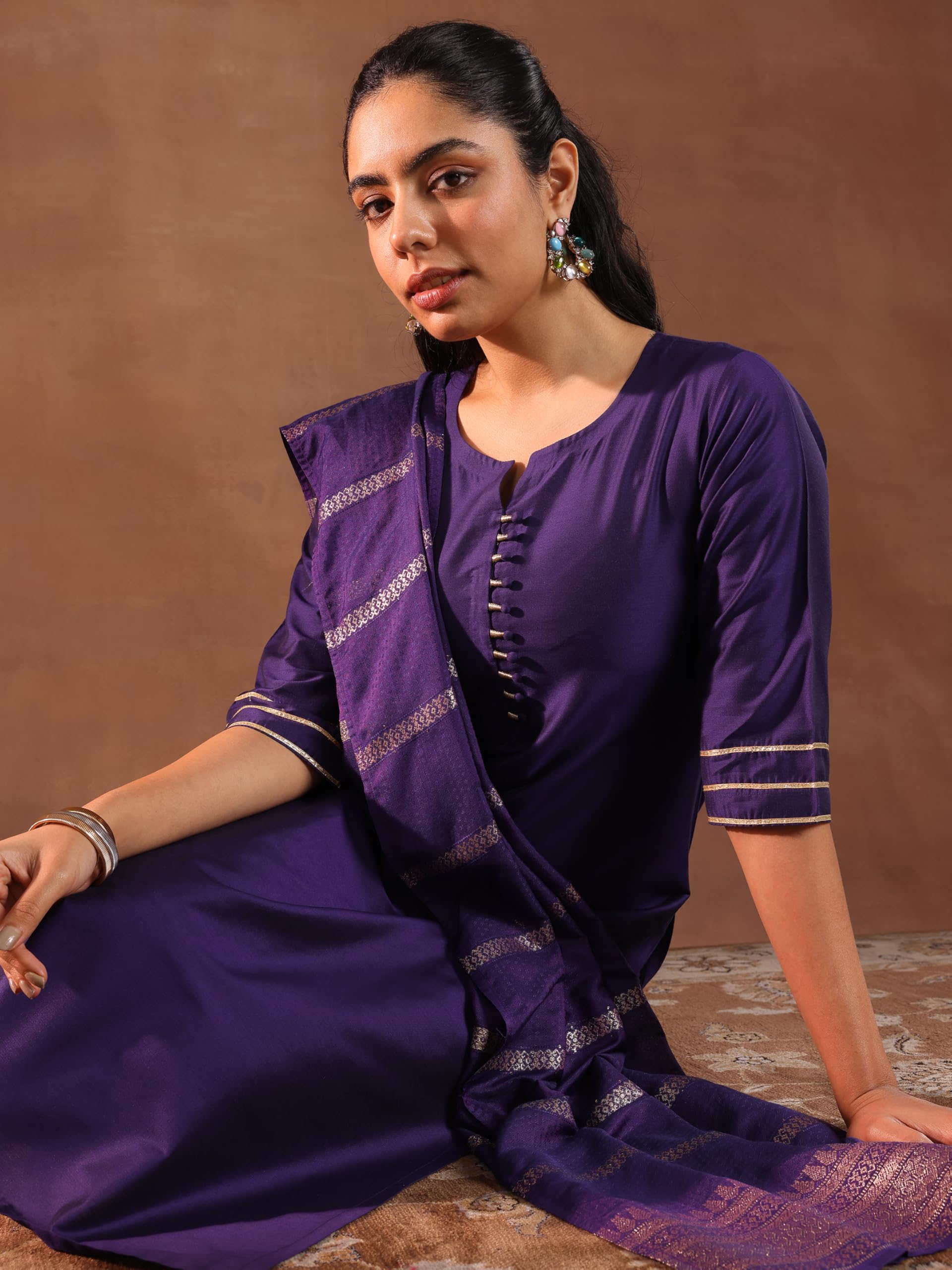 Libas WomenS Silk Blend Kurta Set (Gs891