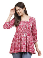 Stylum Womens Floral Printed Rayon Peplum Top