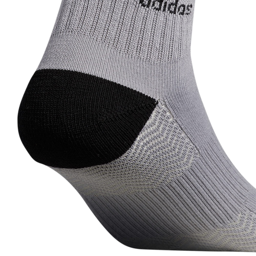 adidas Originals Men's Originals Roller 3-Pack Crew, Light Onix Grey/Black/White, Large