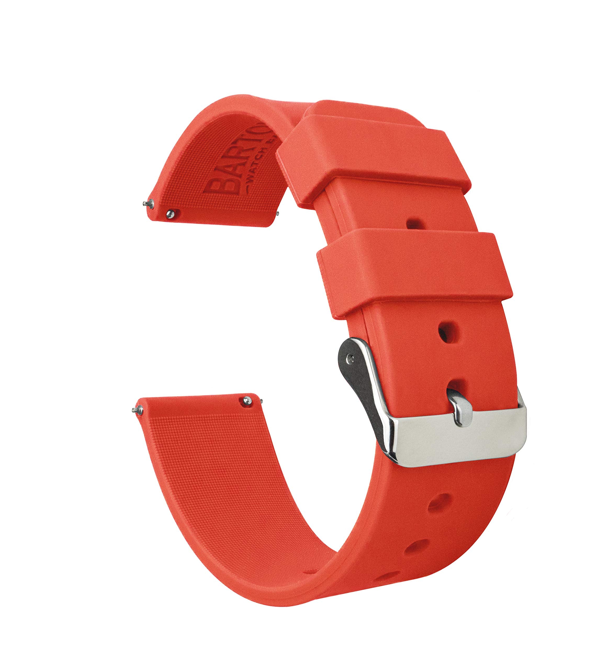 BARTON WATCH BANDS 16mm Roarange Soft Silicone Quick Release Straps