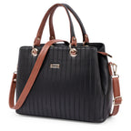 ADISA texture stripes handbag shoulder bag for women and girls with sling belt (AD4074-BLA)