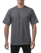 Pro Club Men's Heavyweight Cotton Short Sleeve Crew Neck T-Shirt, Graphite, X-Large