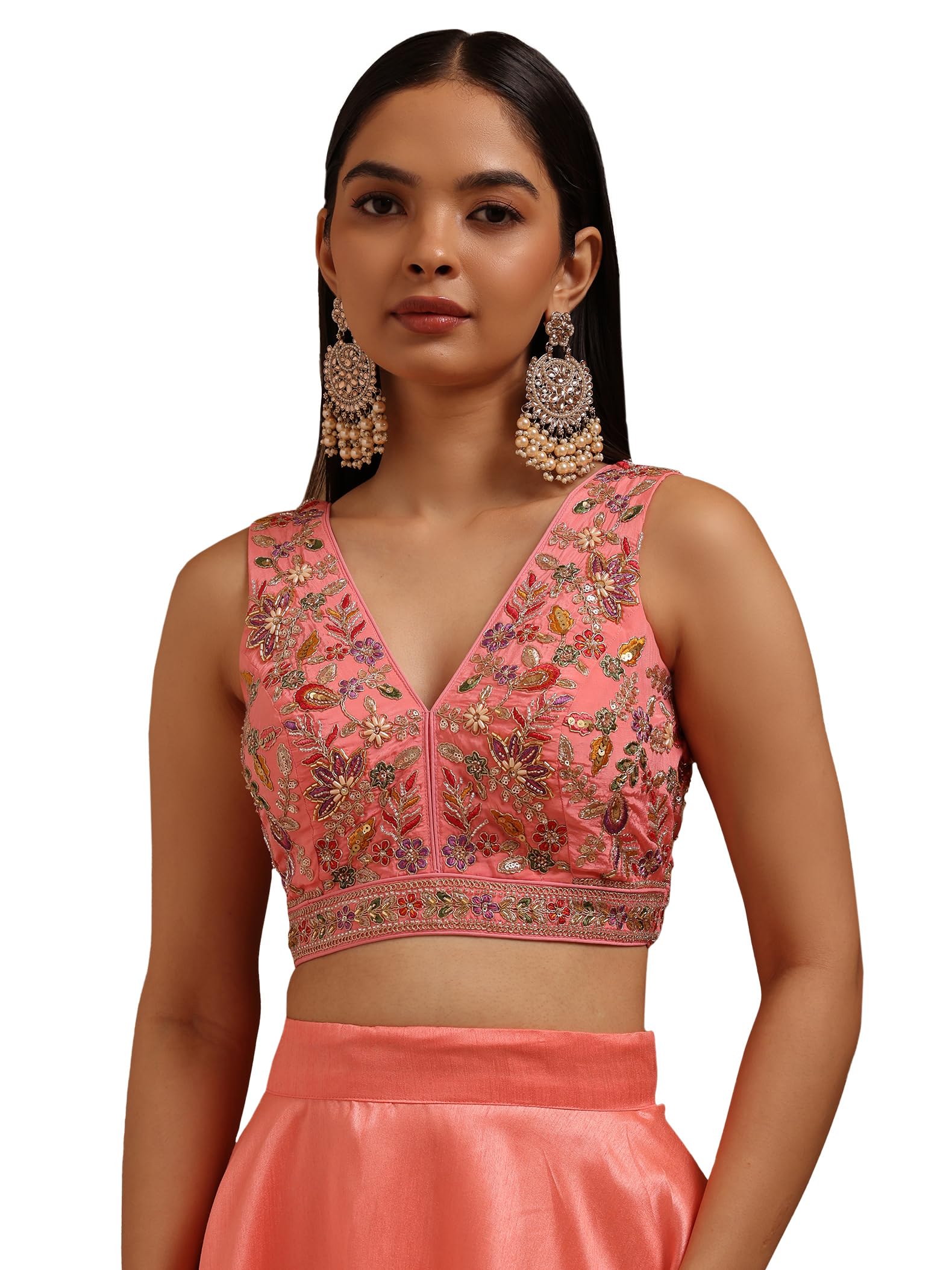 Soch Women Embroidered Padded Blouse with Cutdana