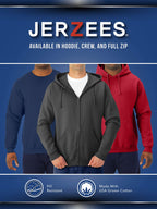 Jerzees -Men's NuBlend -Fleece -Sweatshirts & -Hoodies, Full Zip-Black, Medium