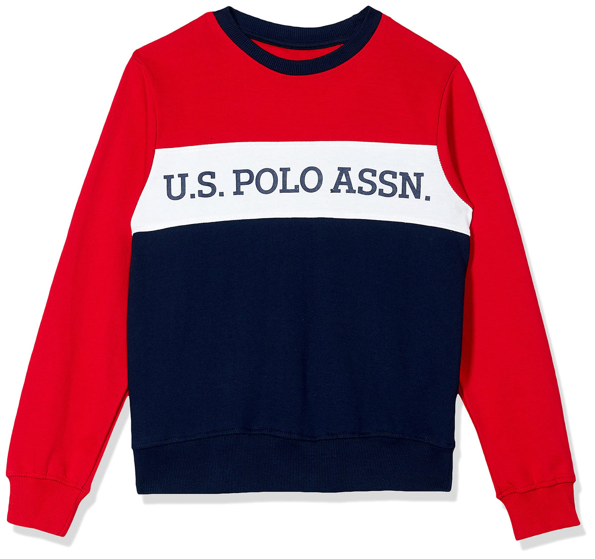 U.S. POLO ASSN. Boys Cotton Turtle Neck Regular Fit Sweatshirt (Ukswson000736T_Red_36T) 36