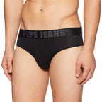 Pepe Jeans Innerwear MenS Cotton Blend Brief (Pack Of 1) (Opb01-01_Black_Black_70-75_Black_75 Cm)