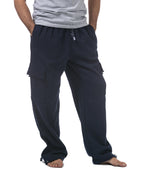 Pro Club Men's Heavyweight Fleece Cargo Pants, Large, Black