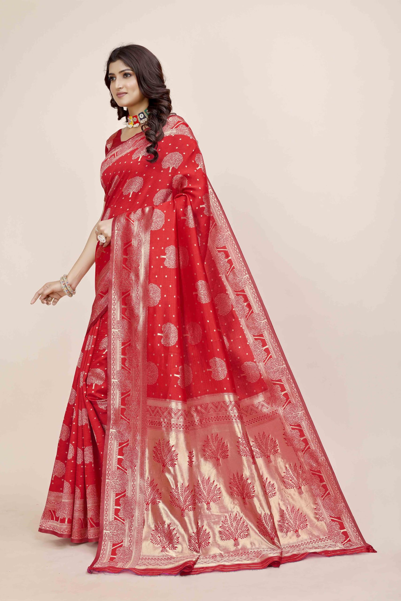 Shasmi Womens Banarasi Saree Pure Kanjivaram Silk Saree Soft new ladies 2025 Design Wear Pattu Sarees Latest Party Sari collect