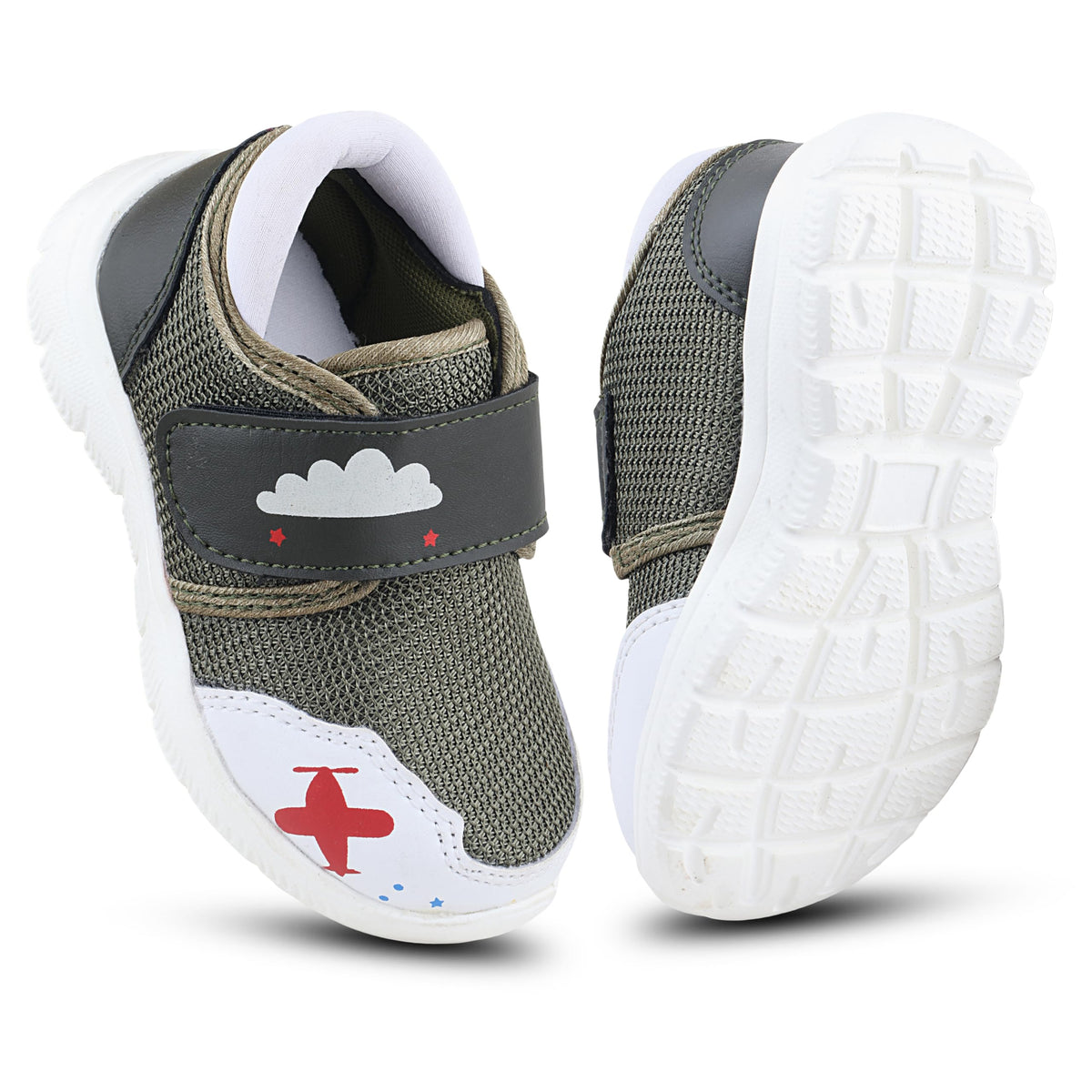 Fuel Runner First Walker Baby & Toddler Shoes For Boys & Girls, Comfortable NonSlip Walking Unisex Shoes Olive 6
