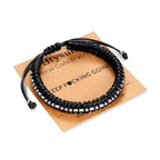 Btysun Inspirational Bracelets for Men Morse Code Gifts for Him Encouragement Secret Message Uplifting Best Friend Birthday Chri