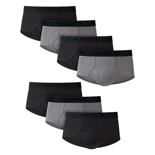 Hanes Ultimate Mens FreshIQ ComfortSoft Briefs 7-Pack, 7 Pack-Assorted, Medium