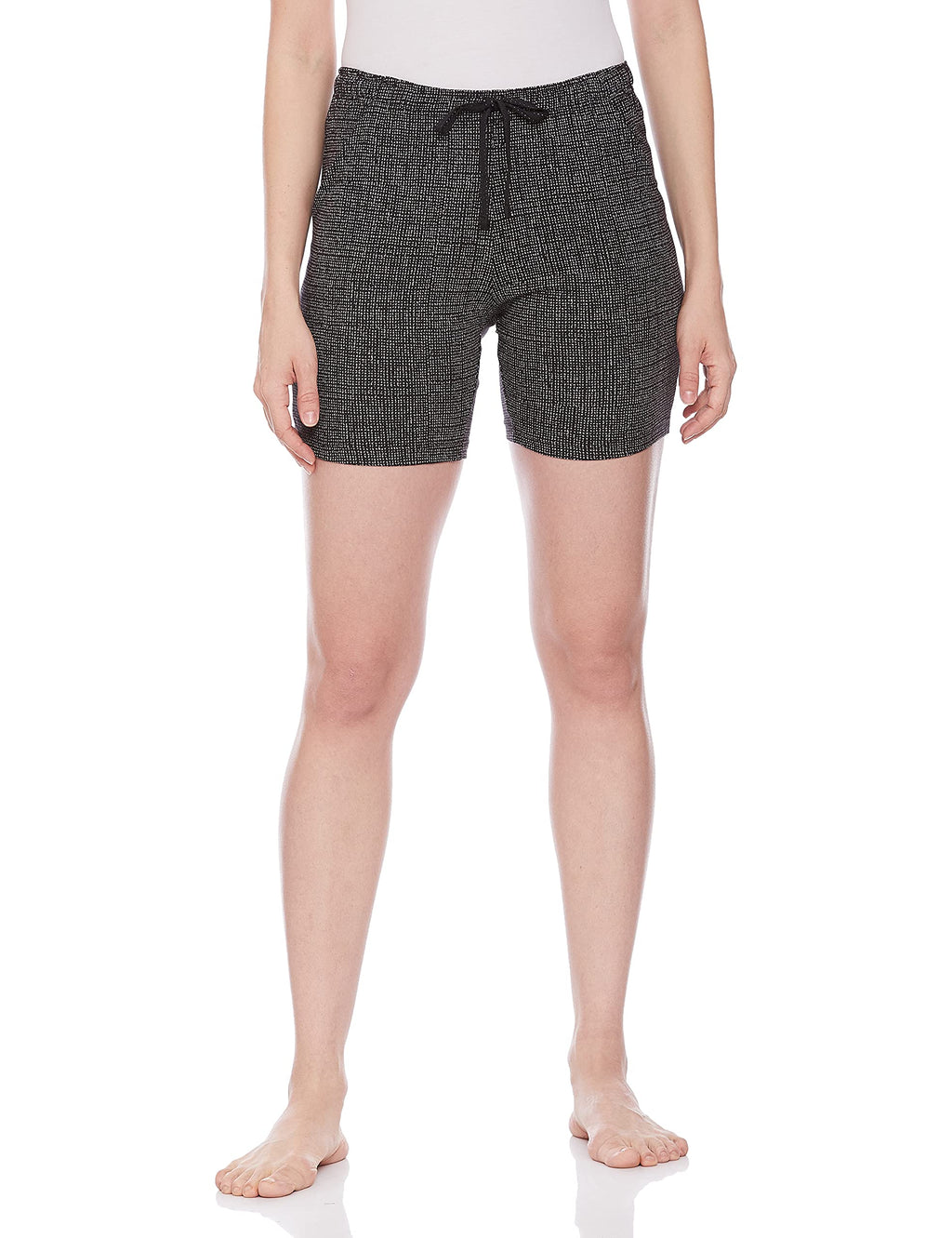 Lyra Printed Regular Fit Night Shorts Black