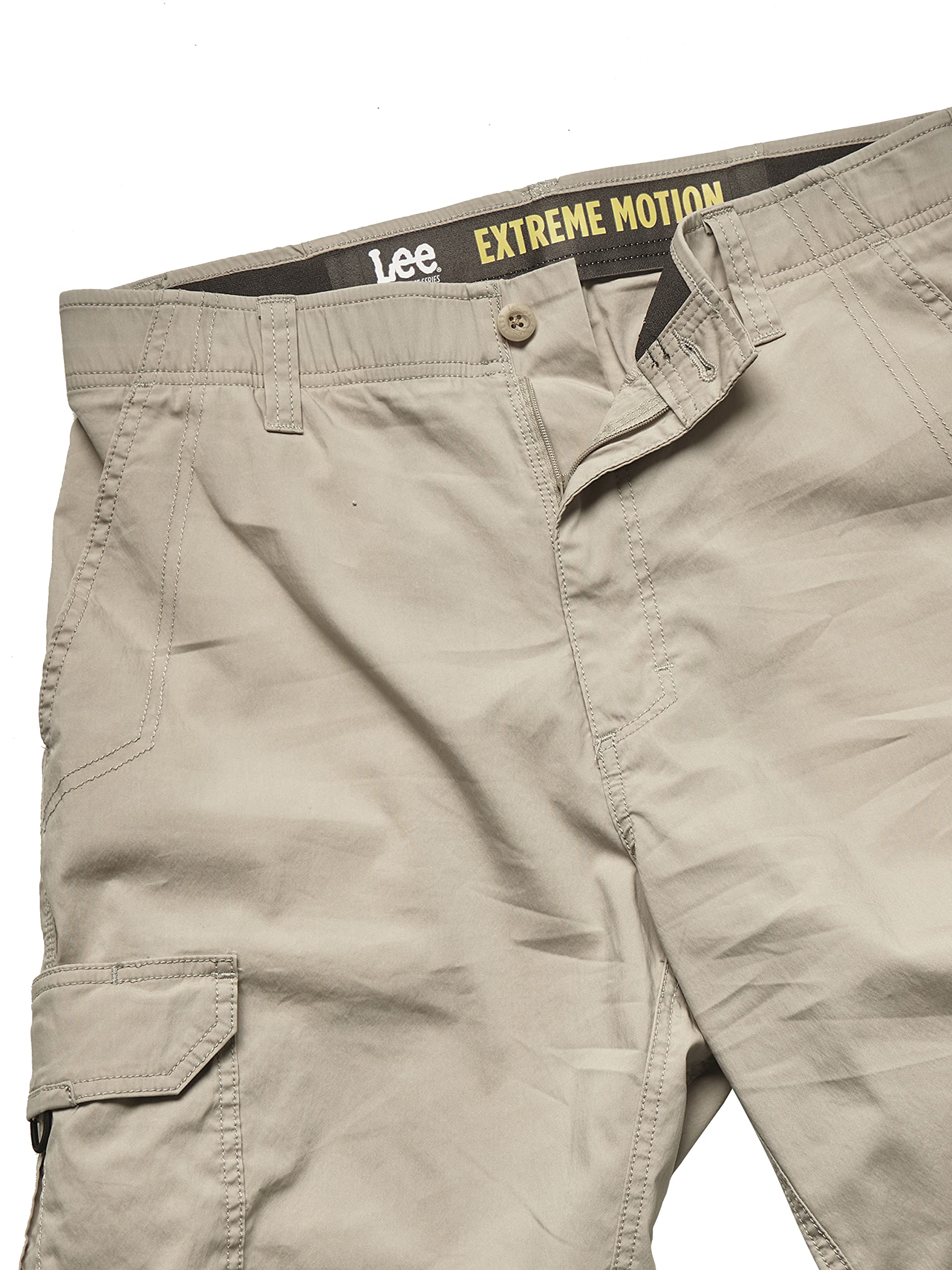 Lee Men's Extreme Motion Crossroad Cargo Short, Stone, 34