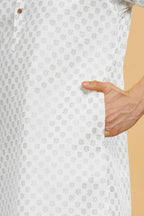 Be Active MenS Cotton Regular Kurta (C-399-1_White-1
