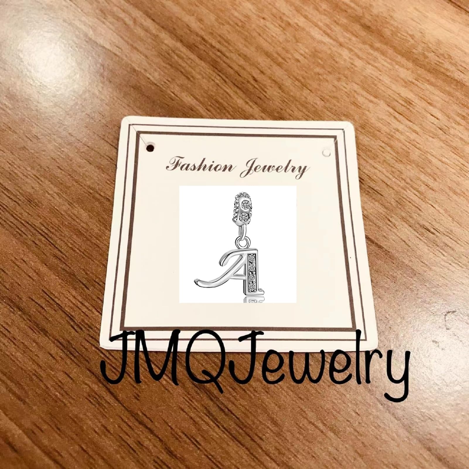 JMQJewelry Graduation 2024 Initial Letter A Fits Pandora Bracelets Birthstone White Dangle Alphabet Charms for Bracelets Women M