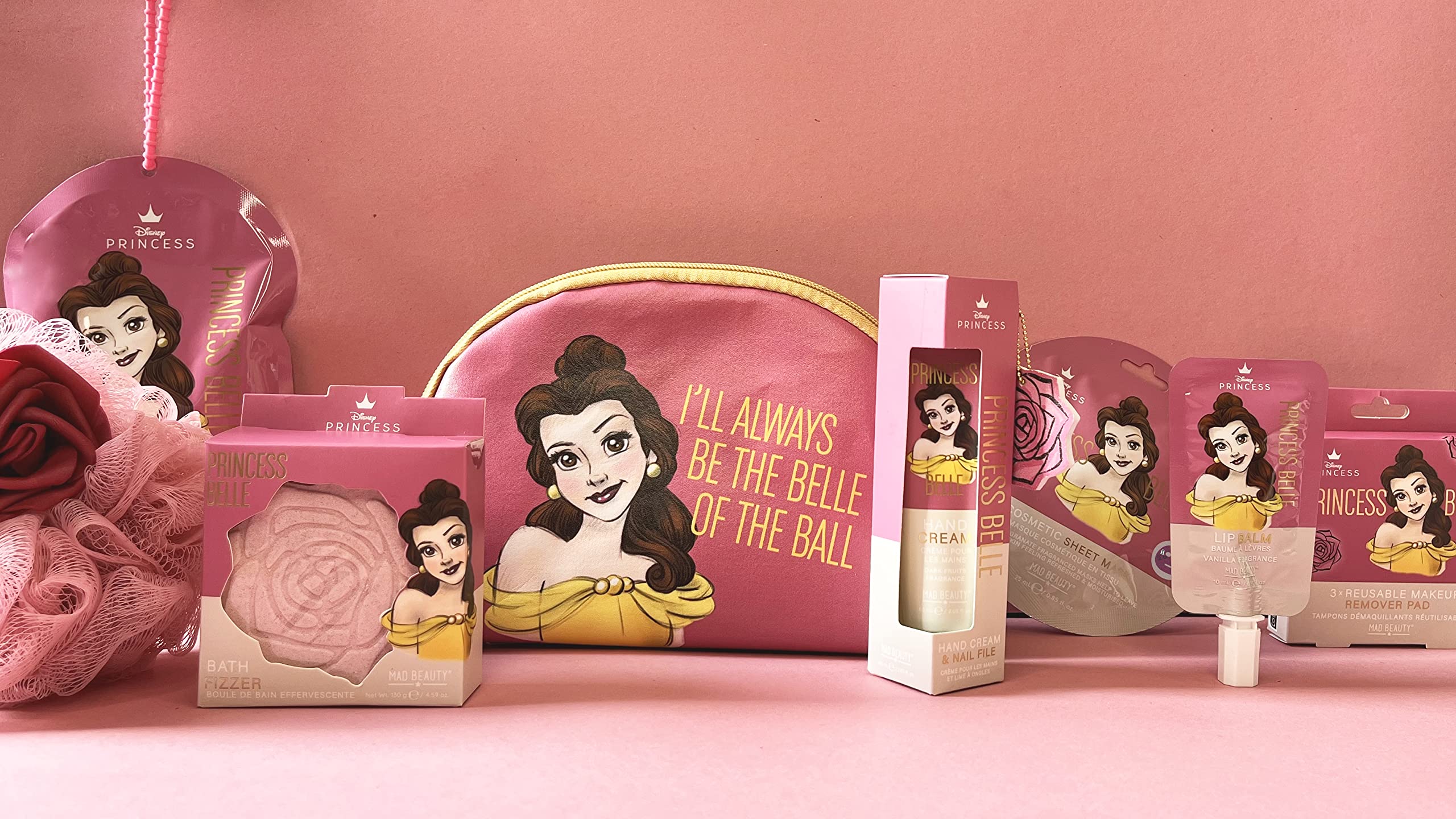 Mad Beauty Disney Princess Beauty & The Beast Belle Cosmetic Makeup Bag | Official Disney Licensed Product | Novelty Beauty, Cos