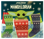 Hyp Star Wars Baby Yoda The Mandalorian Juniors/Womens 12 Days of Socks in Advent Gift Box