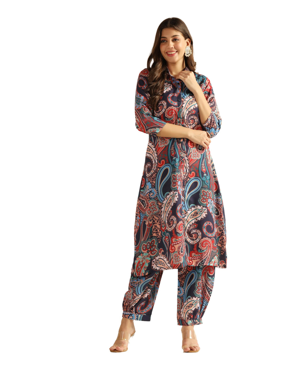 Leriya Fashion Ethnic Co Ord set | Casual Wear Pant Top Set | Fancy Co-Ord Set | Full Pair Set | Women Kurta Sets Kurtis | Women