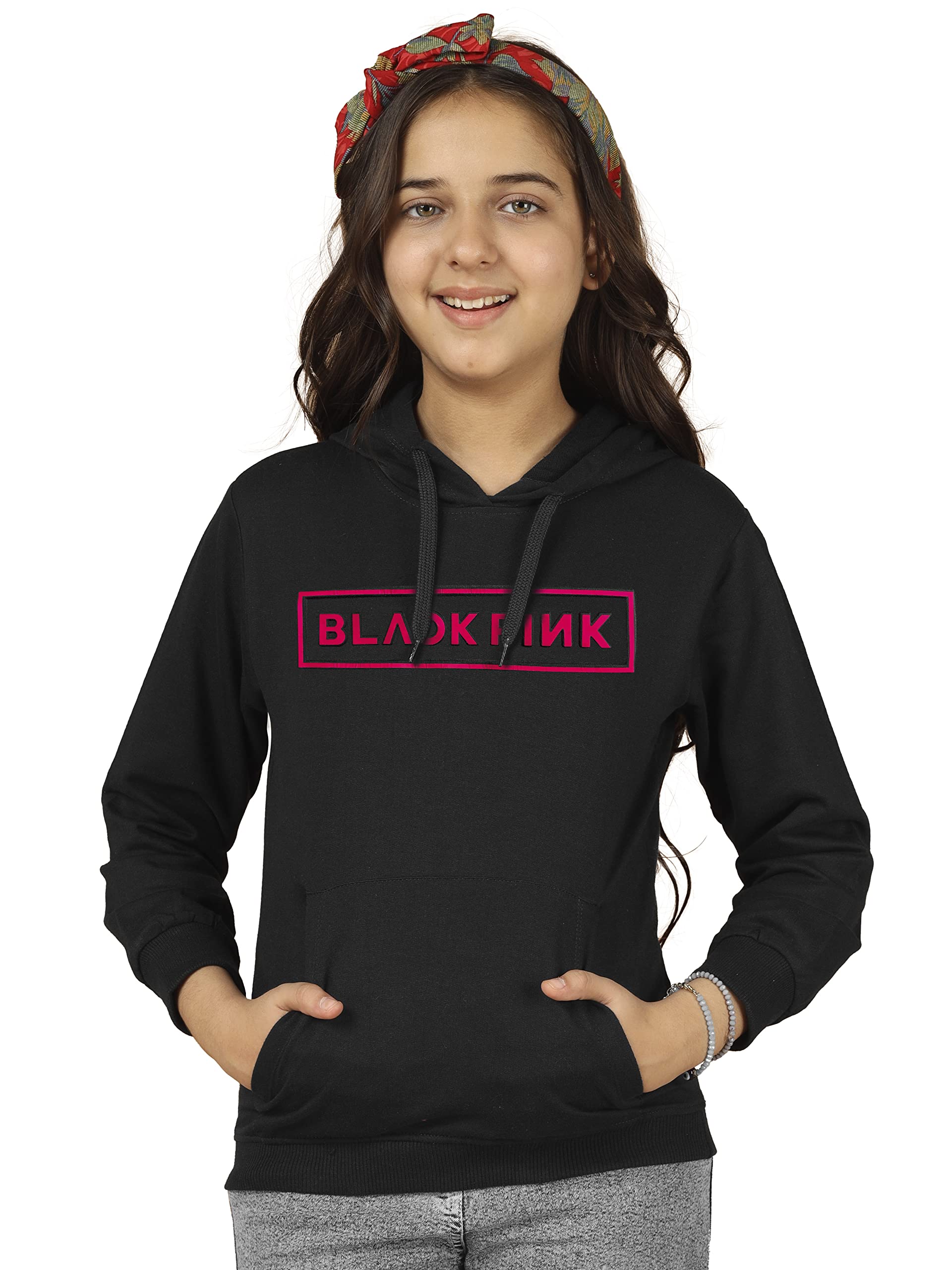 Kyda Kids GirlS Cotton Hooded Neck Hoodies - Sweatshirt With Hoodies Full Sleeves Girls Winter Wear, Long Sleeve Sweatshirts Fo