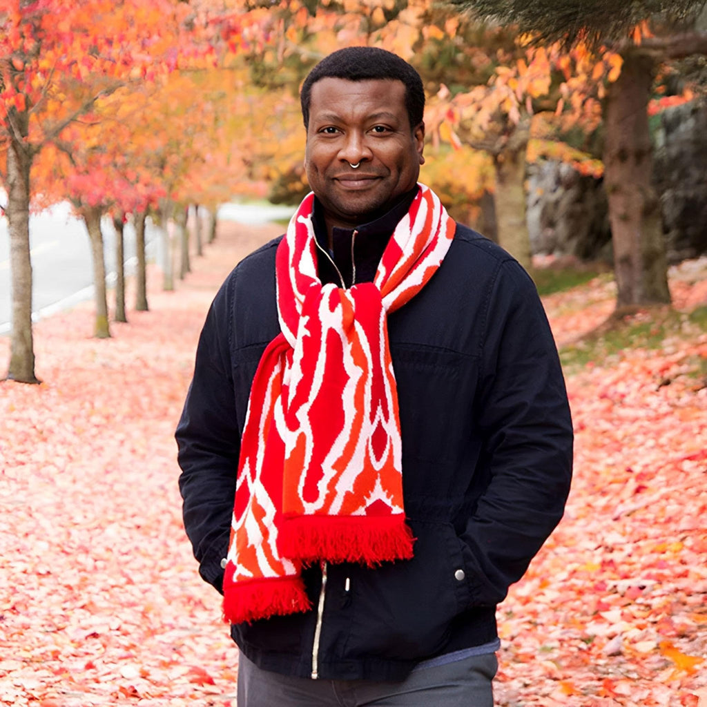 71 Soft-Knit Acrylic Bacon Scarf