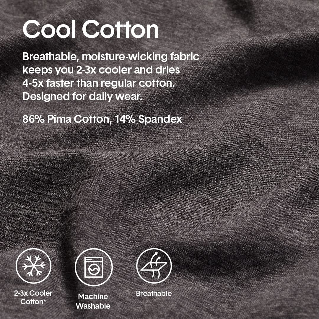 Tommy John Men's Cool Cotton Trunks - 3 Pack - Comfortable Breathable Soft Underwear for Men (Navy, XX-Large)