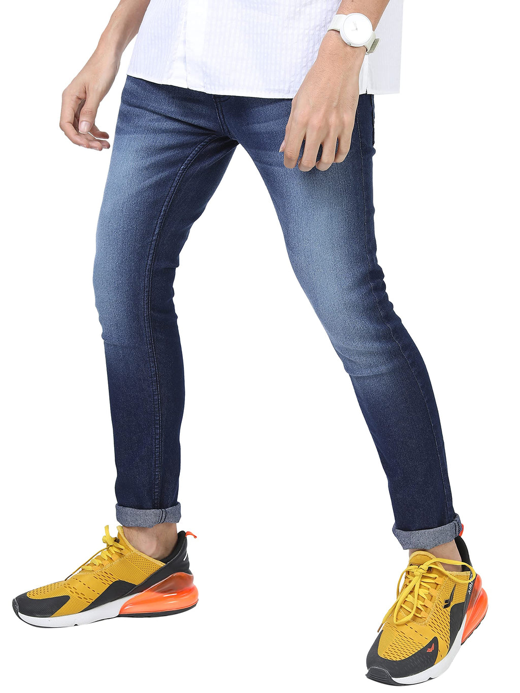 Ketch MenS Mid Rise Skinny Jeans (Khjn000392_Dark Blue_34)