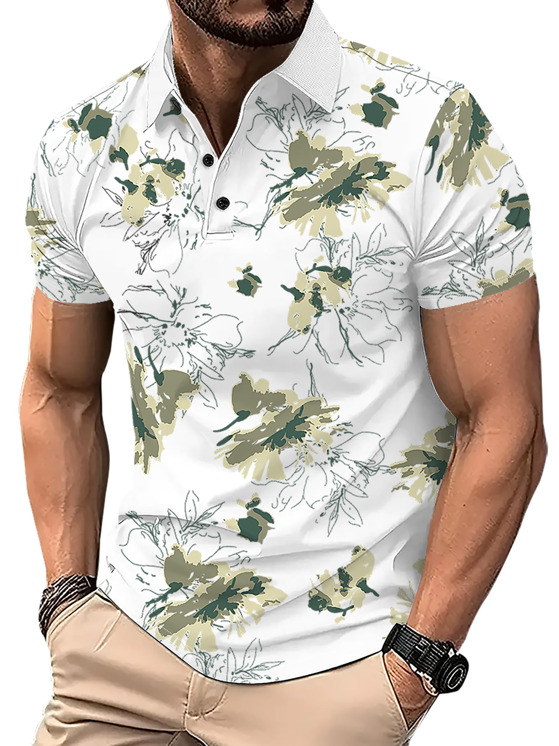 Eyebogler MenS Polo Neck Printed Regular Fit Half Sleeve T-Shirt