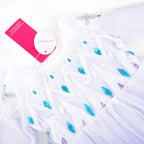 JerrisApparel Girl Princess Costume Snow Party Dress Halloween Cosplay Dress up (3T, White with Accessories)