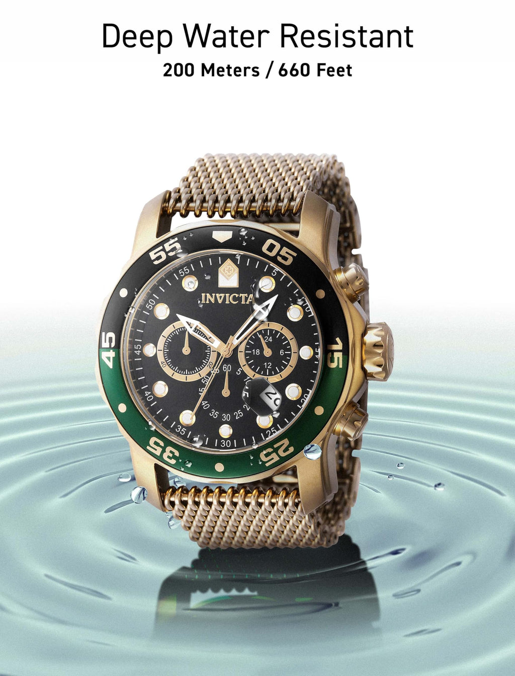Invicta Men's 47632 Pro Diver Quartz Chronograph Black Dial Watch