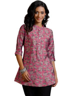 Libas WomenS Silk Blend Regular Kurta (37213_Mauve