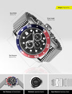 Invicta Men's 47630 Pro Diver Quartz Chronograph Black Dial Watch