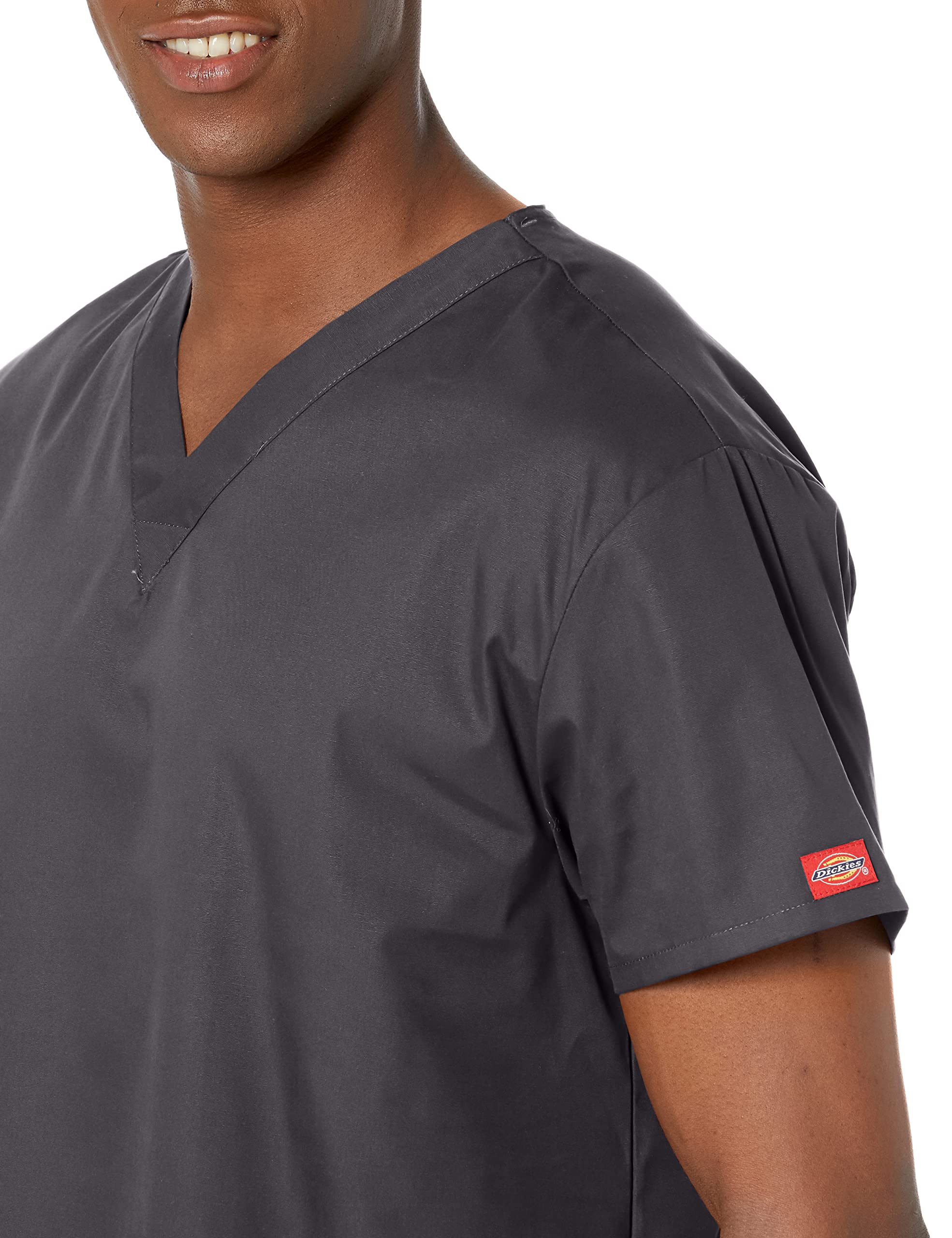 Dickies Women's EDS Signature Scrubs 86706 Missy Fit V-Neck Top, Pewter, X-Large