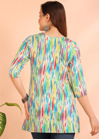 Dsk Studio Poly Rayon Short Kurti For Women & Girls Turquoise
