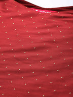 Varanga Women Burgundy Strap Kurta With Tonal Bottom And Tonal Dupatta