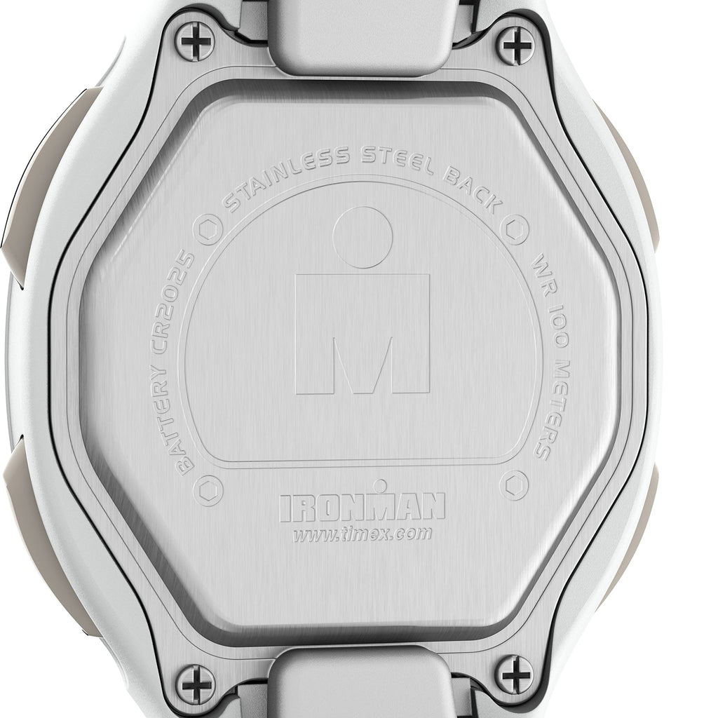 TIMEX Women's IRONMAN Transit 33mm Resin Strap Watch - White/Chrome tone- White resin strap