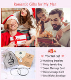 UNGENT THEM Father's Day Gifts for Husband from Wife Mens Birthday Gift Ideas Bracelet Anniversary I Love You Christmas Sweetest