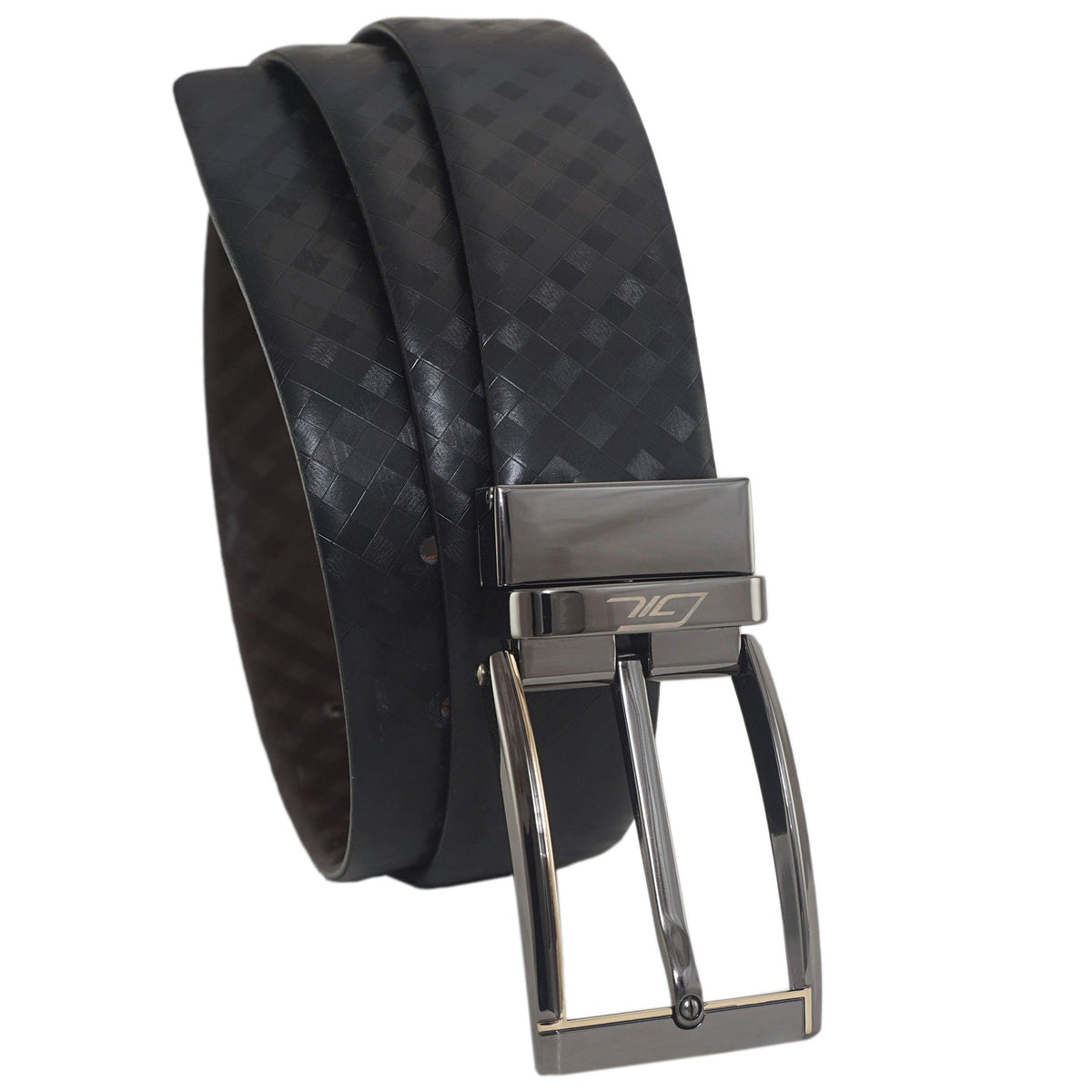 Gil Reversible MenS Leather Belt (Pack Of 1)(Brenda Gold Buckle, Black And Brown)(44) 35Mm 44