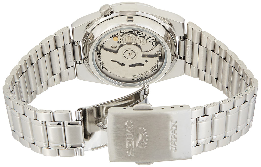 Seiko 5 Automatic Black Dial Stainless Steel Men's Watch SNK063J5