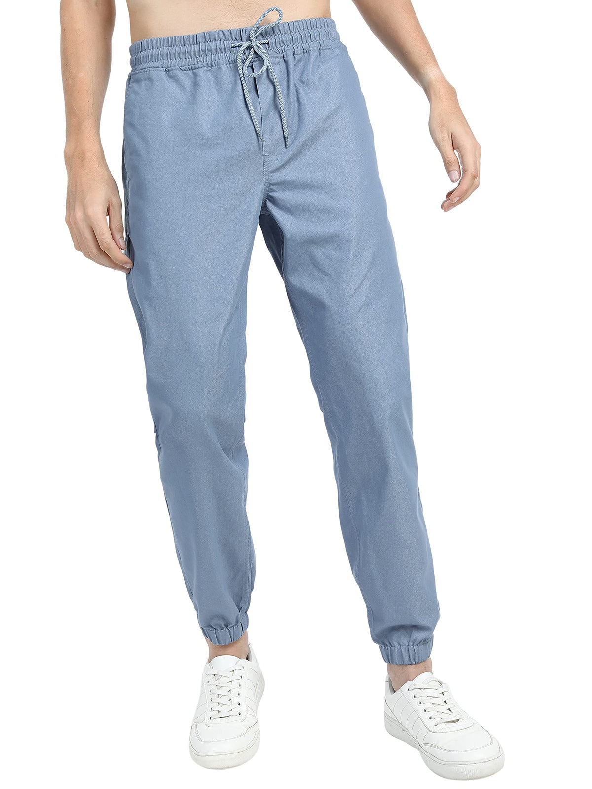 Ketch MenS Loose Mid Rise Casual Pants (Khtr000249 Faded Denim, Blue, 32