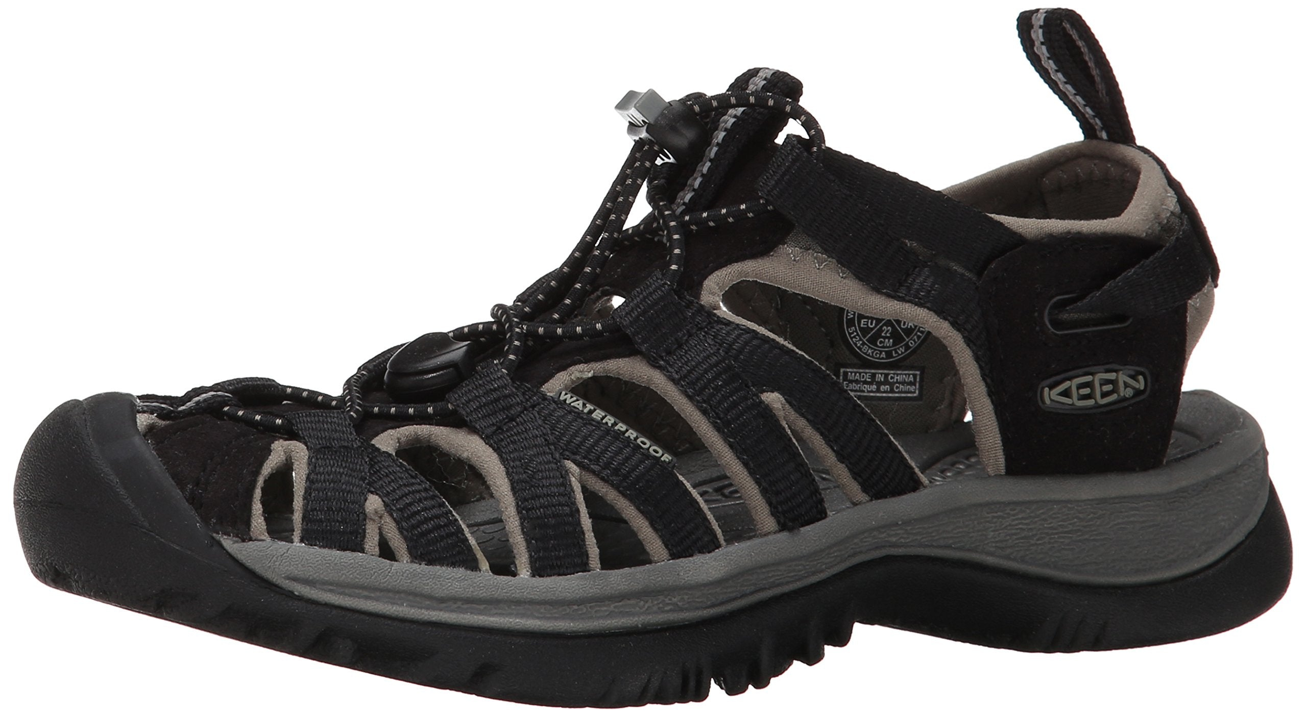 KEEN Womens Whisper closed Toe Sport Sandals, Blackgargoyle, 9