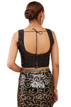 Soch Silver Art Silk Blouse with Sequins