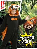CANASOUR Red Panda Onesie Kids Halloween Cosplay Costume Girls One Piece Pjs Anime Unisex Hoodie Pajamas For 5T Boys Party Pyjam