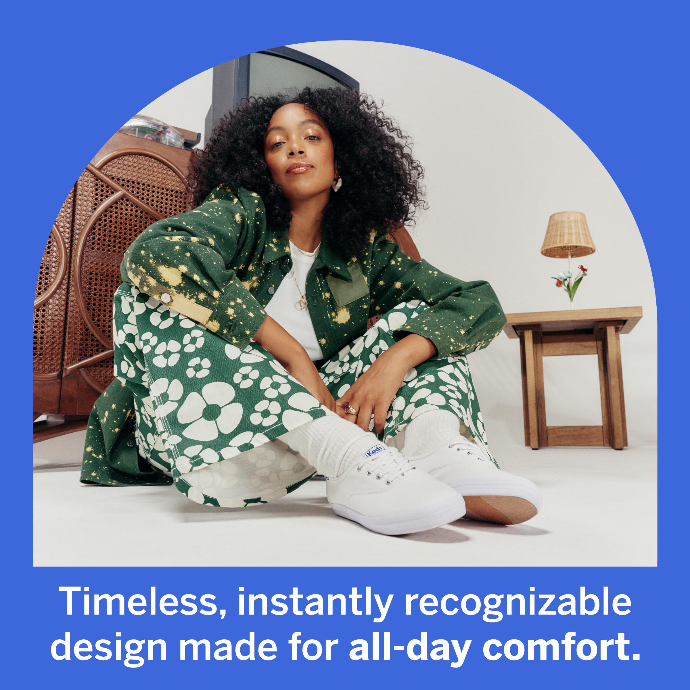 Keds Women's Champion Lace Up Sneaker, Black/Black Canvas, 9